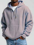 Winter Men's Solid Color Hooded