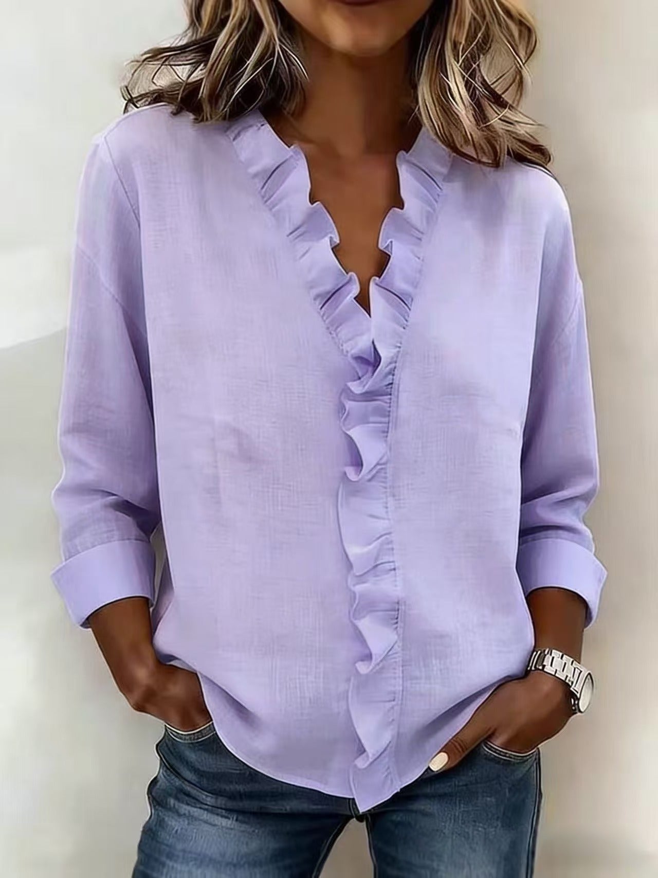 New Spring Women's Ruffled Shirt