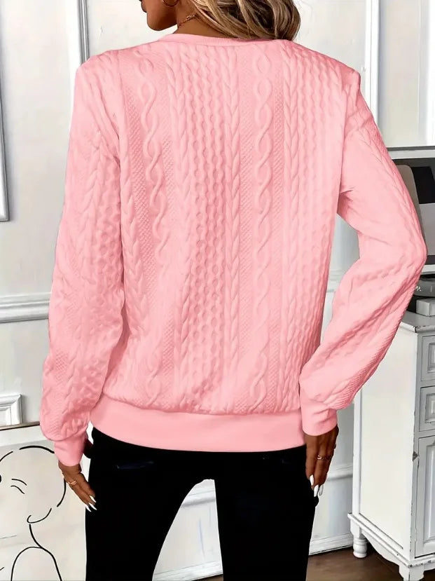 Textured Zipper Sweatshirt – Stylish & Comfy
