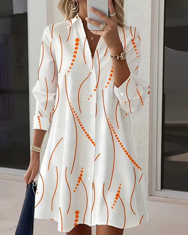 New wave-patterned dress