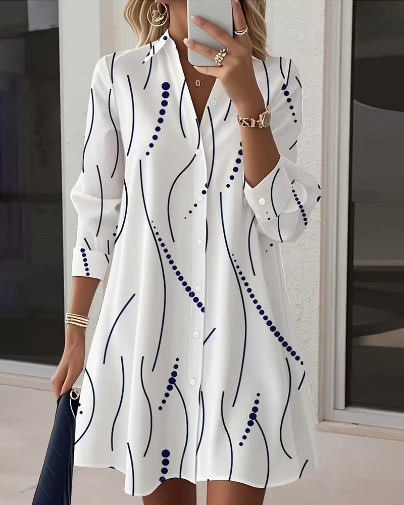 New wave-patterned dress