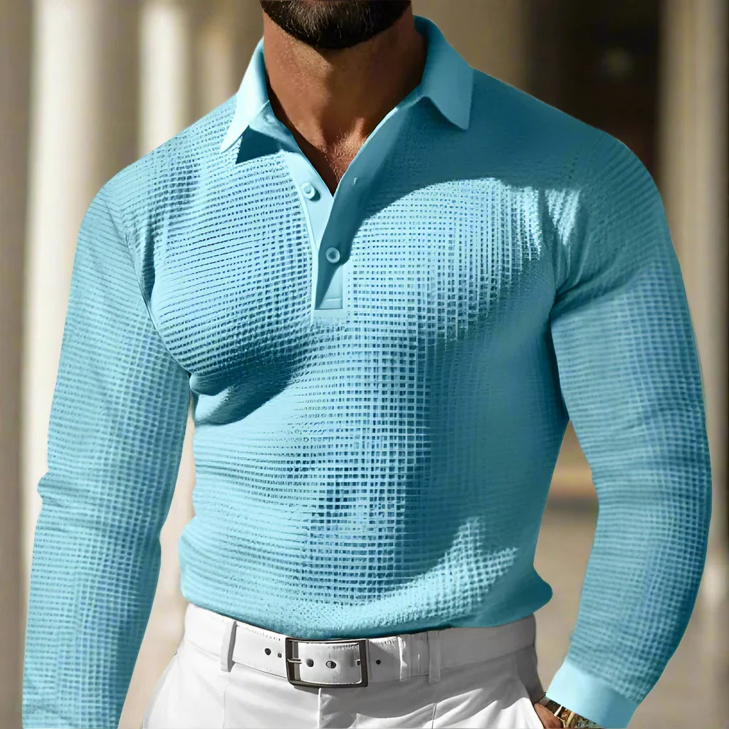 Warm sweater polo shirt