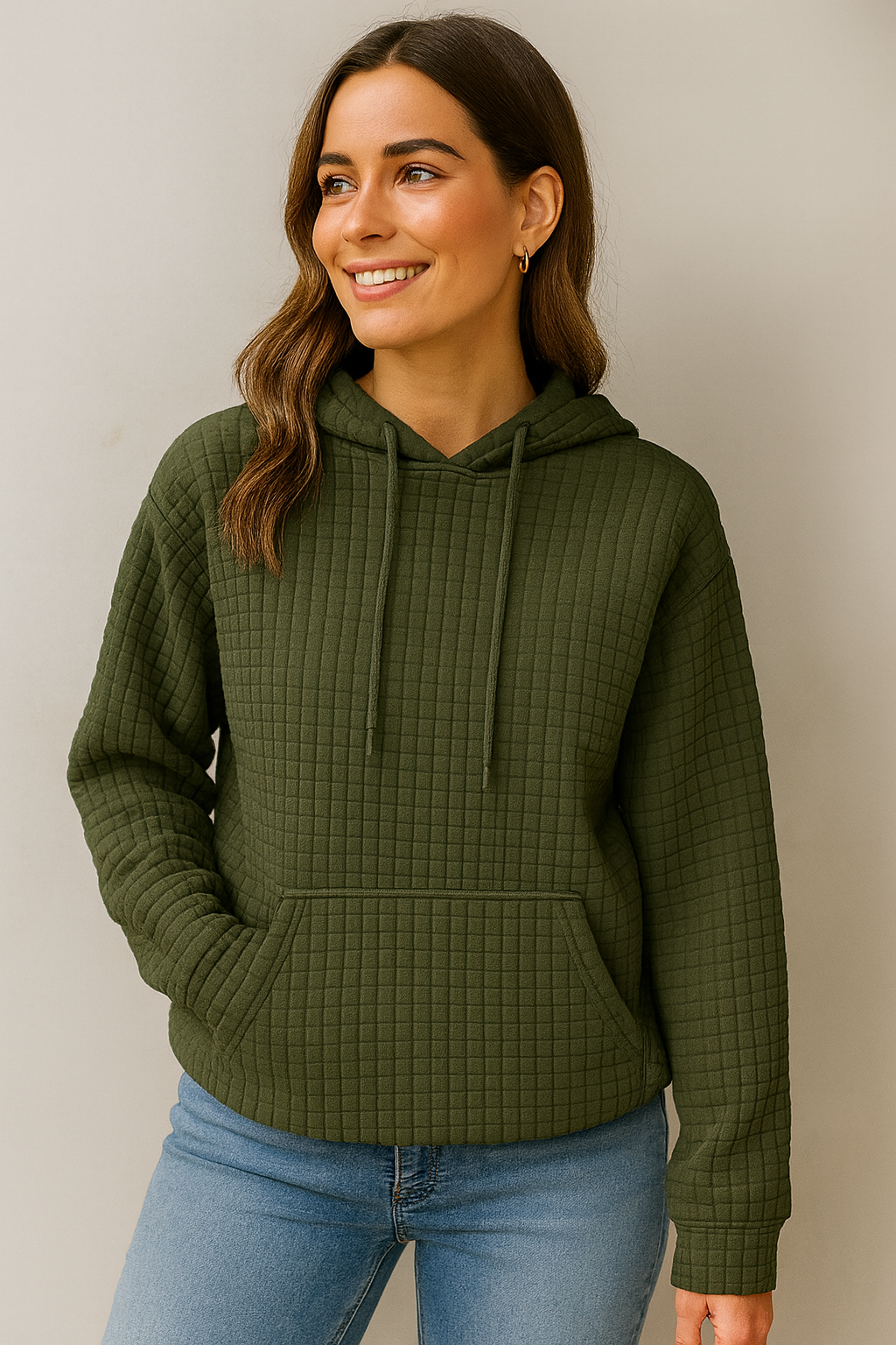 Waffle Knit Hoodie